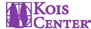 Purple text spelling out "Kois Center"